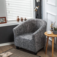 HKM-931859 Universal Small Semicircle Sofa Cover in Striped Design – Modern Polyester Dust Cover – 65x90cm