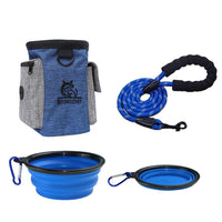HKM-9319101 Pet Training Set with Hand Holding Rope, Dog Bowl, and Versatile Training Bag in Various Colors