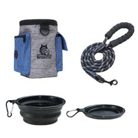 HKM-9319101 Pet Training Set with Hand Holding Rope, Dog Bowl, and Versatile Training Bag in Various Colors