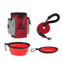 HKM-9319101 Pet Training Set with Hand Holding Rope, Dog Bowl, and Versatile Training Bag in Various Colors