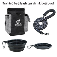 HKM-9319101 Pet Training Set with Hand Holding Rope, Dog Bowl, and Versatile Training Bag in Various Colors