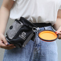 HKM-9319101 Pet Training Set with Hand Holding Rope, Dog Bowl, and Versatile Training Bag in Various Colors