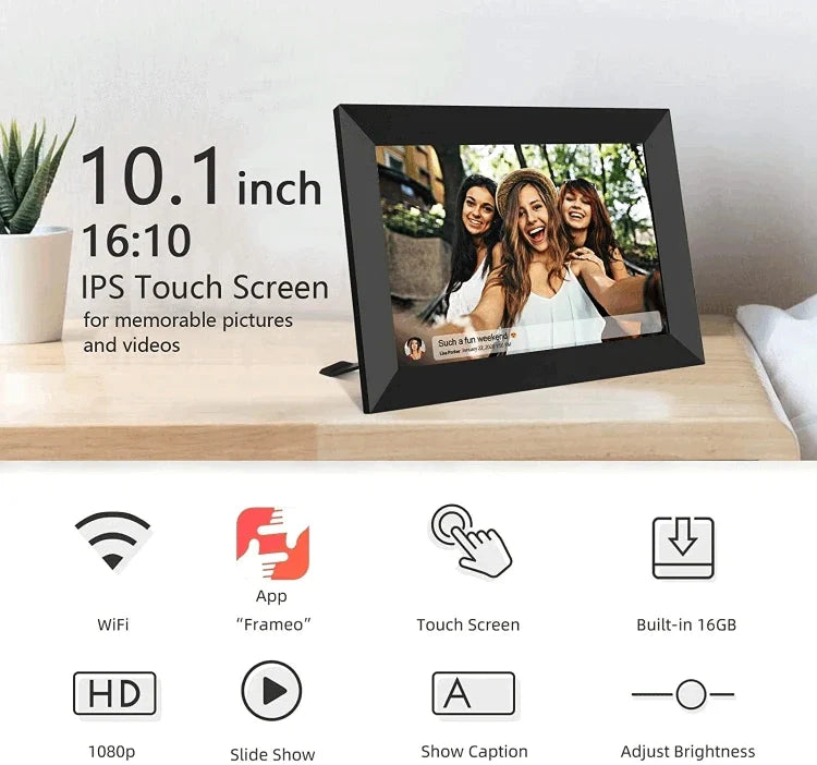 HKM-931987 10 Inch WiFi LCD Digital Photo Frame with Cloud Access and Free Picture Downloads