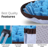HKM-9320125 Adjustable Snuffle Mat for Dogs - Enrichment Puzzle Toy for Large Breeds and Slow Eating Mental Stimulation
