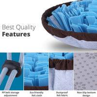 HKM-9320125 Adjustable Snuffle Mat for Dogs - Enrichment Puzzle Toy for Large Breeds and Slow Eating Mental Stimulation