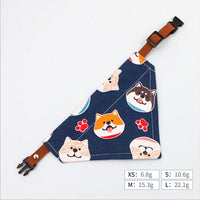 HKM-9320253 Cute Triangle Pet Scarf & Cat Collar for Small Dogs and Kittens - Adjustable Sizes Available