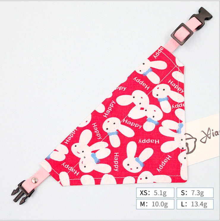HKM-9320253 Cute Triangle Pet Scarf & Cat Collar for Small Dogs and Kittens - Adjustable Sizes Available