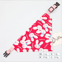 HKM-9320253 Cute Triangle Pet Scarf & Cat Collar for Small Dogs and Kittens - Adjustable Sizes Available