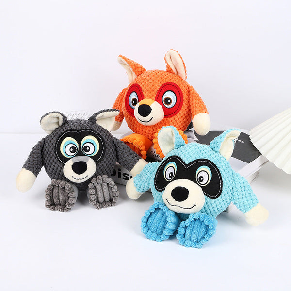 HKM-9322301 Durable Plush Dog Toy for Teeth Grinding and Cleaning - 27x24cm