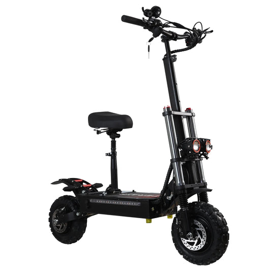 HKM-932307 11-Inch Fat Tire Off-Road Electric Scooter with Dual Motor, 90-100 KM Range, 3000W Power, and Waterproof Design