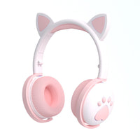HKM-932435 Creative Cat Ear Wireless Bluetooth Headset with 48-Hour Playtime and USB Charging