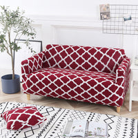 HKM-932435 Plant and Flower Pattern Stretch Sofa Cover - Multiple Sizes Available