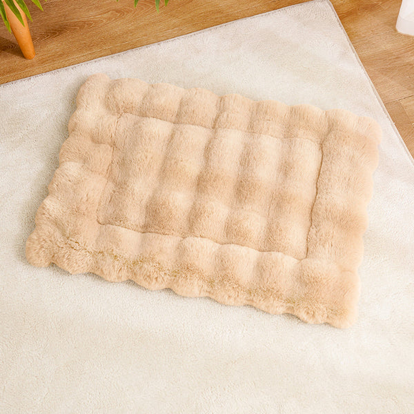 HKM-9324477 Warm Plush Sleeping Mat for Cats and Pets - Anti-Slip Bottom, Multiple Sizes and Colors Available
