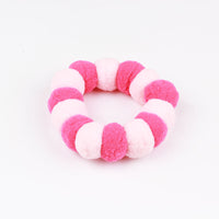 HKM-9324605 Colorful Cotton Pet Collar with Fur Ball Accents ¨C XS/S/M/L Sizes Available