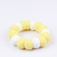 HKM-9324605 Colorful Cotton Pet Collar with Fur Ball Accents ¨C XS/S/M/L Sizes Available