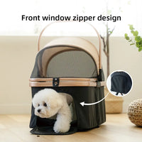 HKM-932627 Aluminium Pet Stroller for Cats and Small Dogs - Lightweight Travel Carrier and Portable Carriage