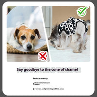 HKM-9328061 Universal Anti-Licking Pet Clothing in Red, Green, and Black - Casual Polyester Design, XS to 2XL