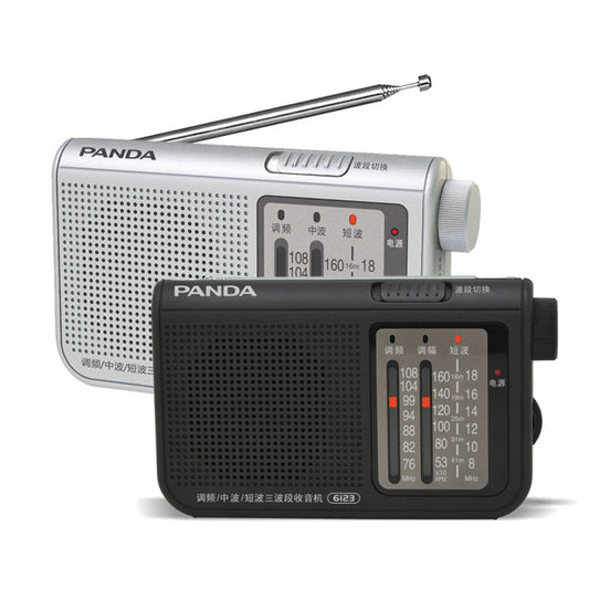 HKM-932819 Compact Medium Wave and Short Wave Radio with Headphones and Battery Pack