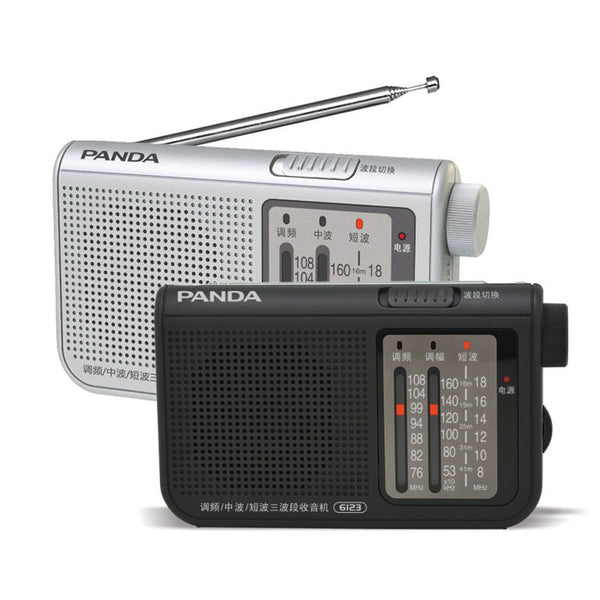 HKM-932819 Compact Medium Wave and Short Wave Radio with Headphones and Battery Pack