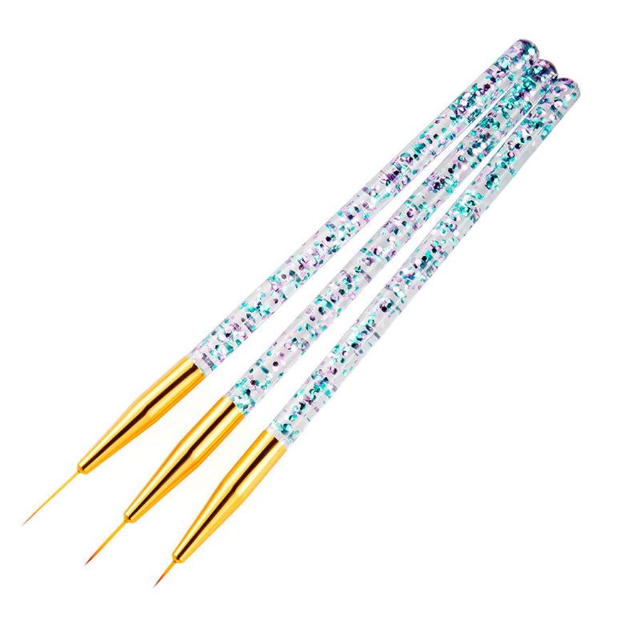 HKM-933011 3-Piece Nail Puller Pen Set for Precise Drawing - Gold & Silver Options