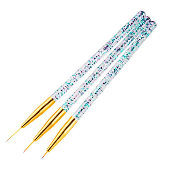HKM-933011 3-Piece Nail Puller Pen Set for Precise Drawing - Gold & Silver Options
