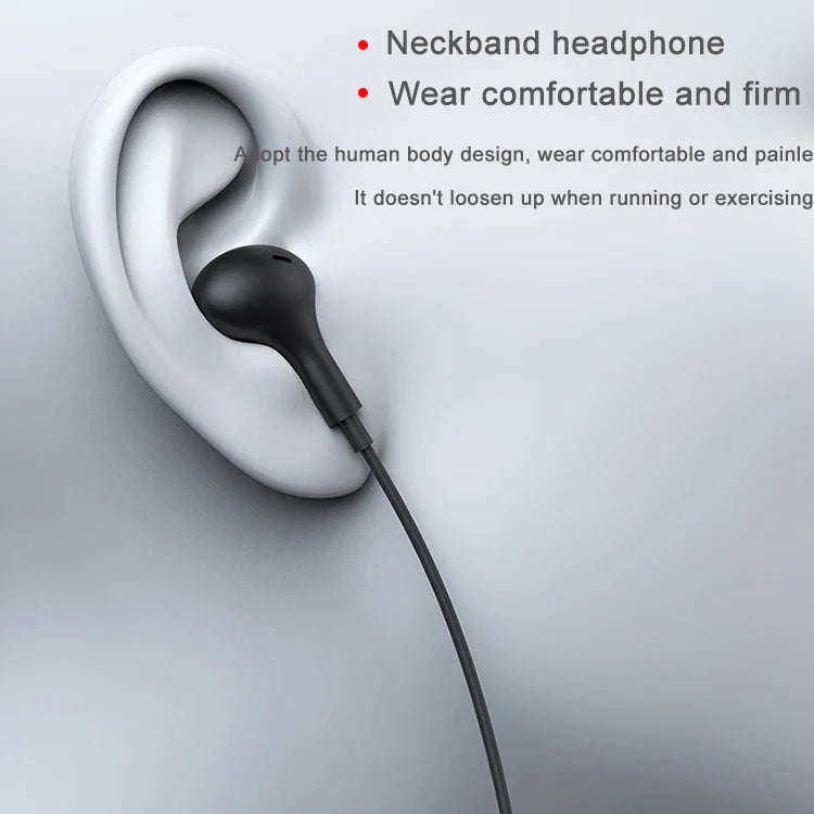 HKM-933011 Wireless In-Ear Earphones with Noise Reduction and Built-in Microphone, Neckband Design for Comfort and Control