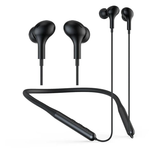 HKM-933011 Wireless In-Ear Earphones with Noise Reduction and Built-in Microphone, Neckband Design for Comfort and Control