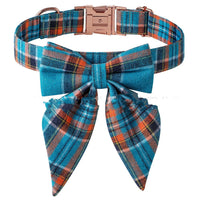 HKM-9330365 Plaid Dog Collar with Adjustable Metal Buckle ¨C Sizes S, M, L