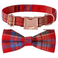 HKM-9330365 Plaid Dog Collar with Adjustable Metal Buckle ¨C Sizes S, M, L
