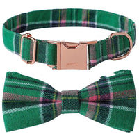 HKM-9330365 Plaid Dog Collar with Adjustable Metal Buckle ¨C Sizes S, M, L