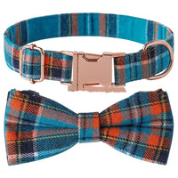 HKM-9330365 Plaid Dog Collar with Adjustable Metal Buckle ¨C Sizes S, M, L