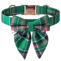 HKM-9330365 Plaid Dog Collar with Adjustable Metal Buckle ¨C Sizes S, M, L