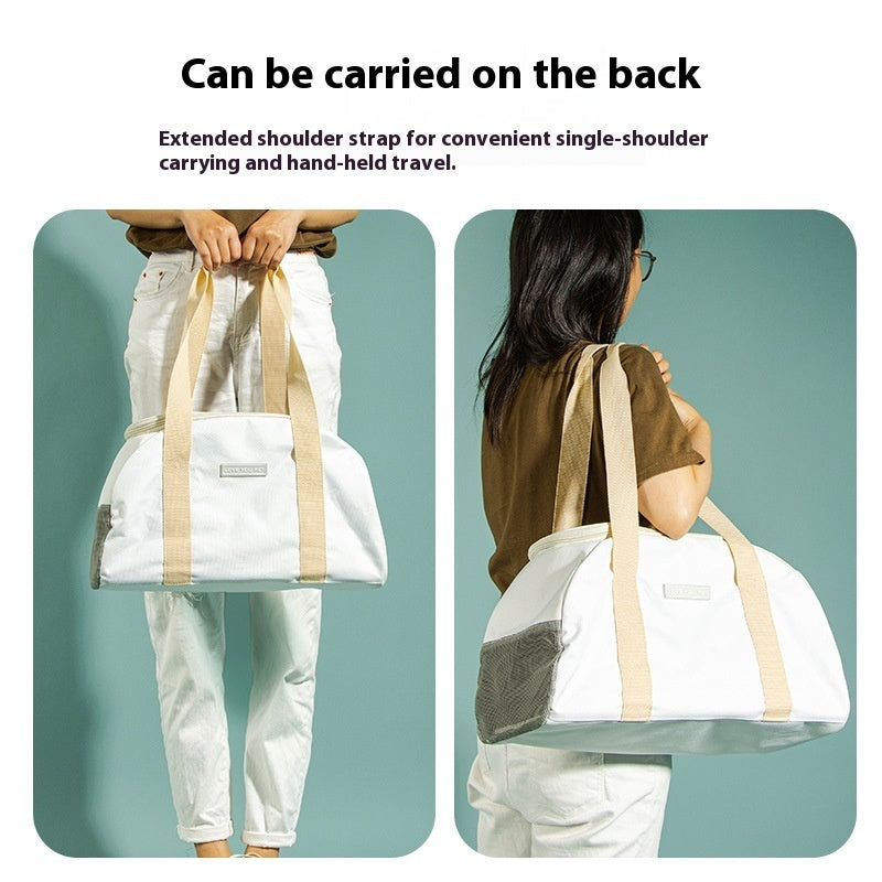 HKM-9330621 One Shoulder Lightweight Cat Bag - Breathable, Washable, Portable with Large Capacity