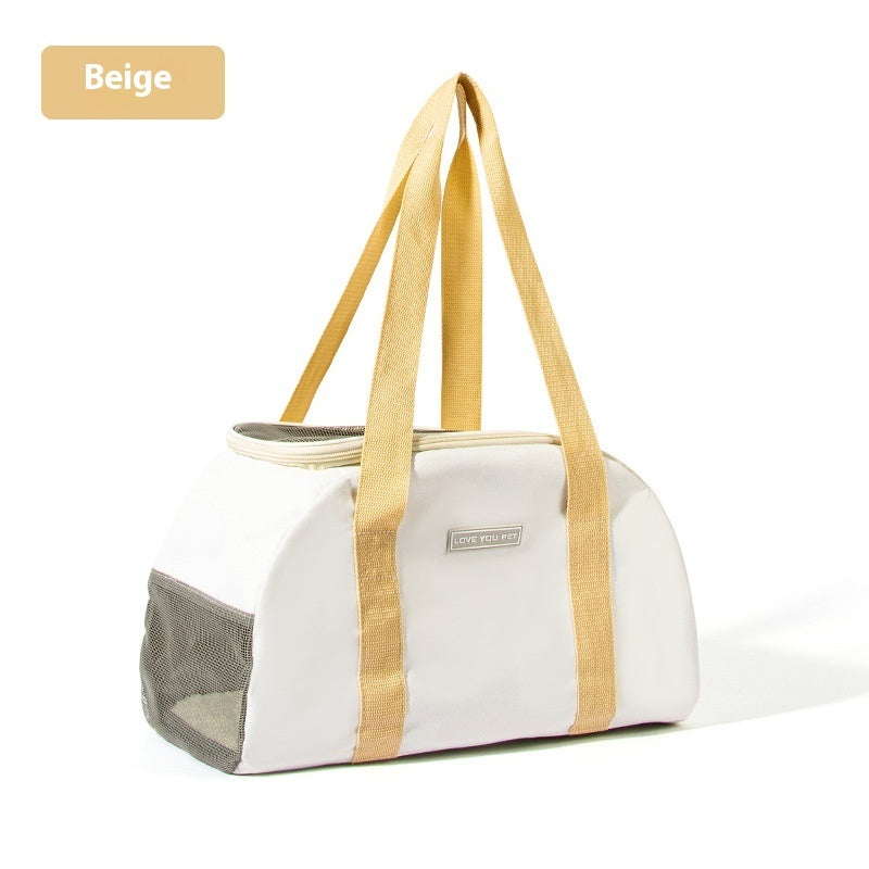 HKM-9330621 One Shoulder Lightweight Cat Bag - Breathable, Washable, Portable with Large Capacity