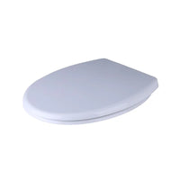 HKM-933139 White MDF Wooden Toilet Seat Cover with Soft Close Mechanism - Round Shape for Bathroom Use