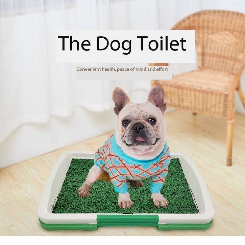 HKM-9331645 Indoor Three-Layer Dog Grass Potty Trainer for Puppies and Small Pets
