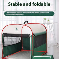 HKM-9333181 Outdoor Detachable Canvas Dog House Tent - All Weather & Anti-Mosquito Design