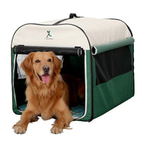 HKM-9333181 Outdoor Detachable Canvas Dog House Tent - All Weather & Anti-Mosquito Design