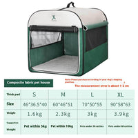 HKM-9333181 Outdoor Detachable Canvas Dog House Tent - All Weather & Anti-Mosquito Design