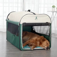 HKM-9333181 Outdoor Detachable Canvas Dog House Tent - All Weather & Anti-Mosquito Design