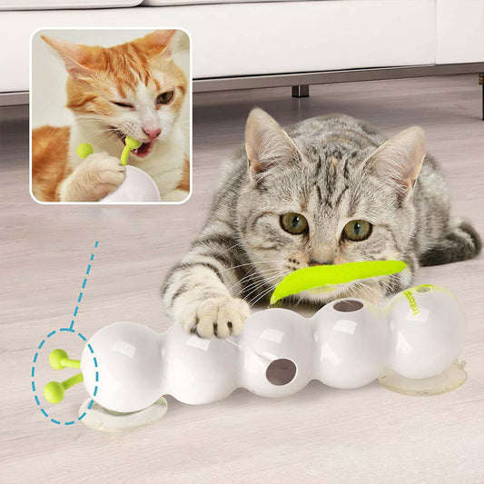 HKM-9333437 Automatic Interactive Cat Toy with Tail Motion and Suction Cup Attachment