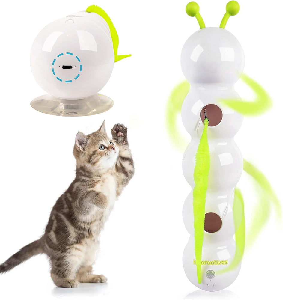 HKM-9333437 Automatic Interactive Cat Toy with Tail Motion and Suction Cup Attachment