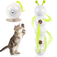 HKM-9333437 Automatic Interactive Cat Toy with Tail Motion and Suction Cup Attachment