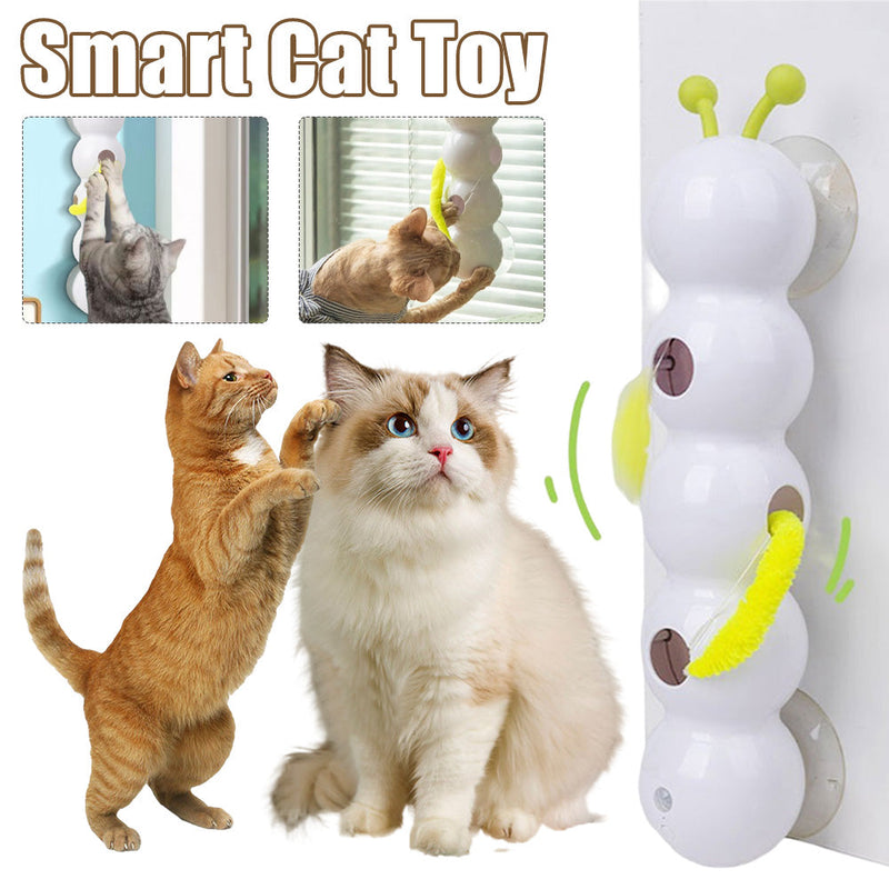 HKM-9333437 Automatic Interactive Cat Toy with Tail Motion and Suction Cup Attachment
