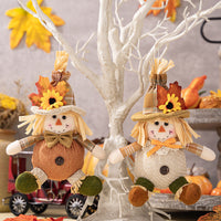 HKM-933395 Harvest Season Scarecrow Pendant for Thanksgiving Decorations - Polyester Cloth Ornament