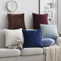 HKM-933395 Plush Sofa Pillowcase Set - 43x43cm with Pillow Core