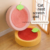HKM-9334333 Sisal Cat Scratch Board Nest - Wear-Resistant Cloth, 43x43cm, Ideal for Cats