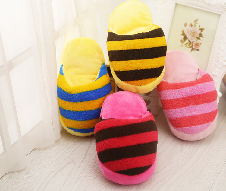 HKM-9334973 Dazzle Color Stripe Slipper with Built-in Sound Toy for Pets - 16cm x 8cm