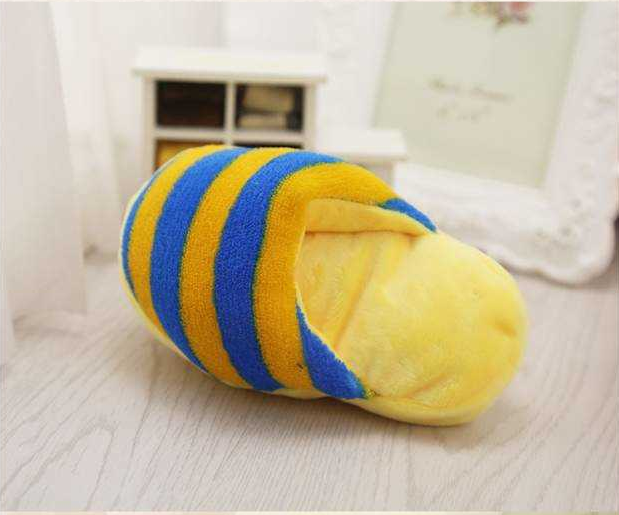 HKM-9334973 Dazzle Color Stripe Slipper with Built-in Sound Toy for Pets - 16cm x 8cm