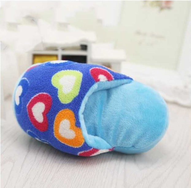 HKM-9334973 Dazzle Color Stripe Slipper with Built-in Sound Toy for Pets - 16cm x 8cm